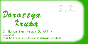 dorottya krupa business card